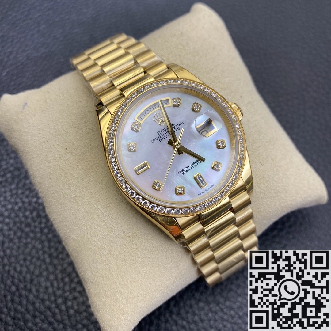 EW Factory Replica Rolex Day Date M128348RBR-0017 Ladies Gold Watch