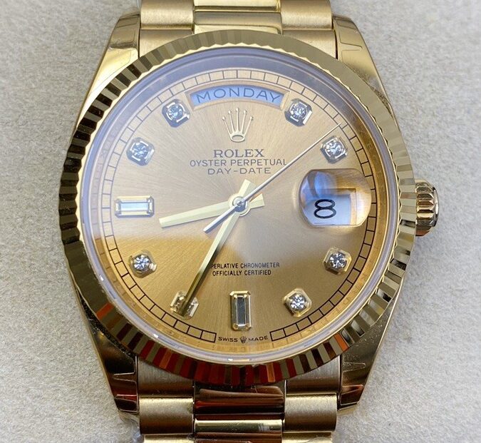 EW Factory Replica Rolex Day Date M128238-0008 Ladies Gold Watch