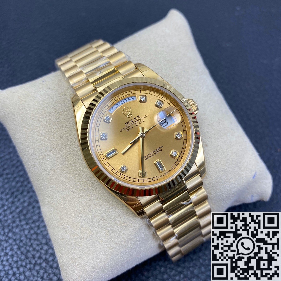 EW Factory Replica Rolex Day Date M128238-0008 Ladies Gold Watch