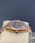 EW Factory Replica Rolex Day Date M128235-0037 Gradient Brown Dial Ladies Rose Gold Watch