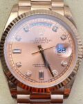 EW Factory Replica Rolex Day Date M128235-0037 Rose Gold Dial Ladies Rose Gold Watch