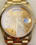 EW Factory Replica Rolex Day Date M128235-0037 Champagne Gold Watch