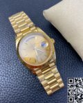 EW Factory Replica Rolex Day Date M128235-0037 Champagne Gold Watch