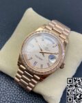 EW Factory Custom Rolex Day Date Rose Gold Diamond Watch