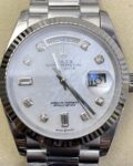 Replica Rolex Watches - Day Date  White Mother-of-Pearl Dial