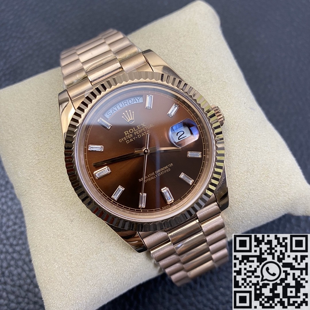 Replica Iced Out Rolex - Day Date Rose Gold Diamond BP Factory