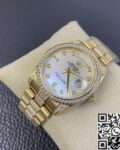 Iced Out Rolex Replica Day Date M128348RBR Gold Diamond