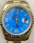 EW Factory Replica Rolex - Day Date Turquoise Dial Gold Watches