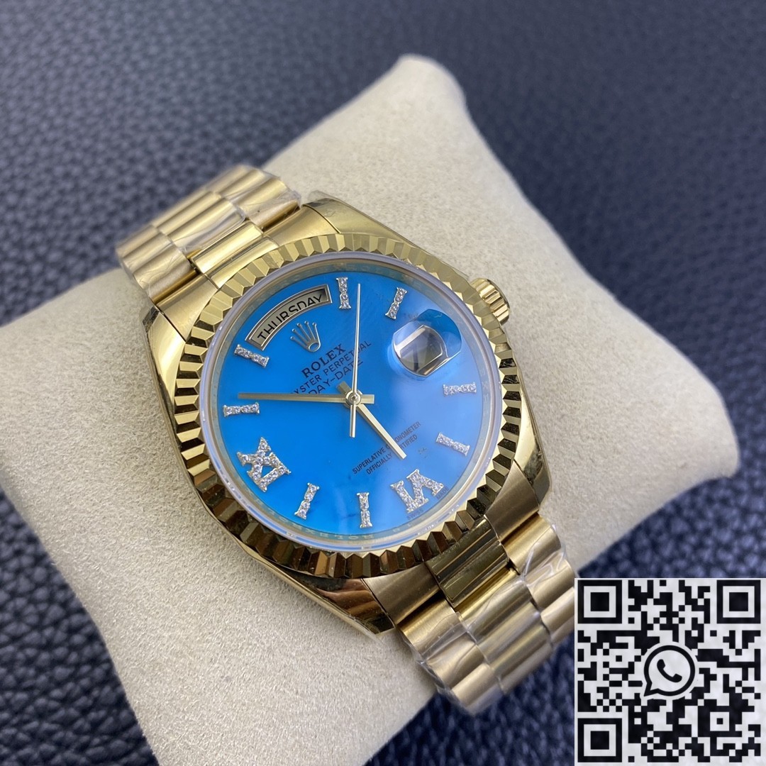 EW Factory Replica Rolex - Day Date Turquoise Dial Gold Watches