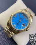 EW Factory Replica Rolex - Day Date Turquoise Dial Gold Watches