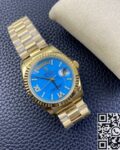 EW Factory Replica Rolex - Day Date Turquoise Dial Gold Watches