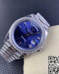 EW Factory Replica Rolex Day Date 228349RBR-0005 Blue Dial Diamond Watch