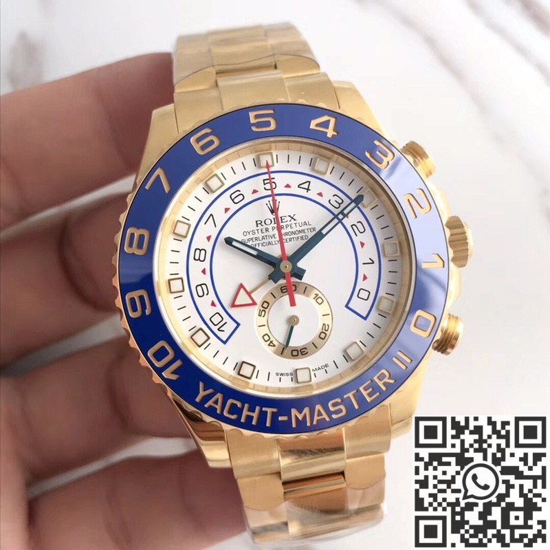 JF Factory Fake Rolex Yacht Master II 116688-78218 Gold Watch