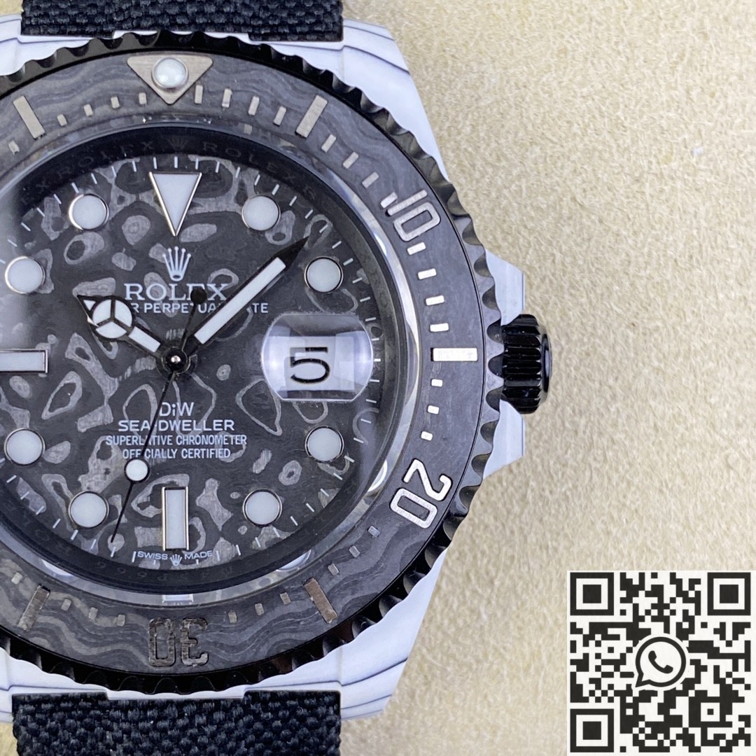 DIW Factory Custom Rolex Sea-Dweller Carbon Fiber Case Watch