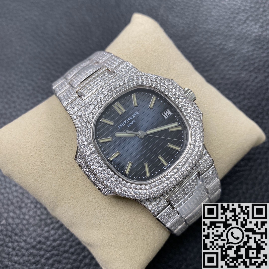 R8 Factory Fake Patek Philippe Nautilus 5711 Blue Diamond Dial