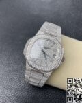 R8 Factory Fake Patek Philippe Nautilus 5711 Full Diamond Watch