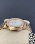 PPF Factory Fake Patek Philippe Nautilus 5711R White Dial Rose Gold Watches