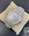 PPF Factory Fake Patek Philippe Nautilus 5719/1G-001 Full Diamond Watch