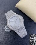 PPF Factory Fake Patek Philippe Nautilus 5719/1G-001 Full Diamond Watch