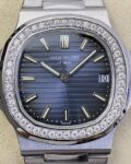 PPF Factory Fake Patek Philippe Nautilus 5711 Diamond Bezel Watches