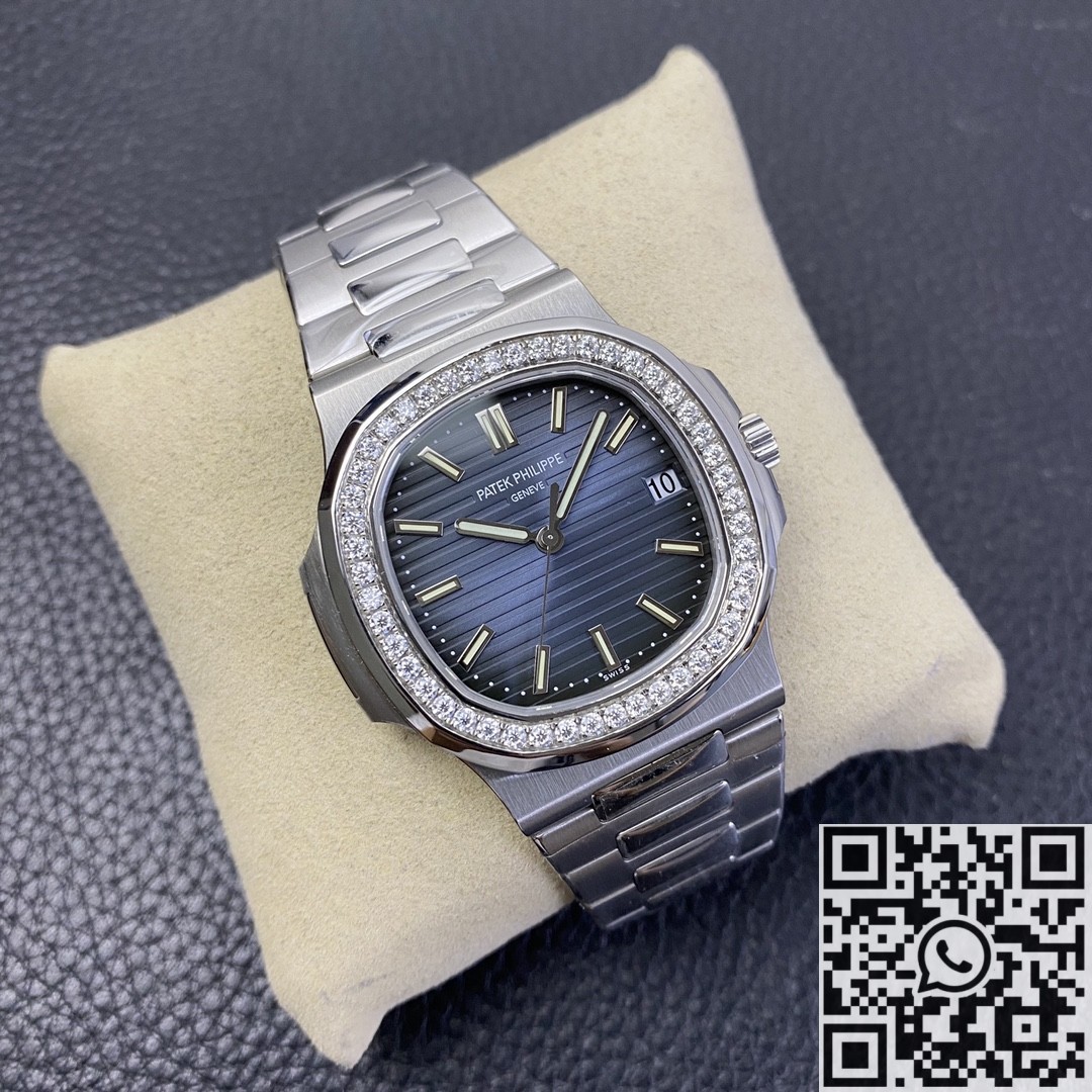 PPF Factory Fake Patek Philippe Nautilus 5711 Diamond Bezel Watches