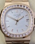 PPF Factory Replica Patek Philippe Nautilus 5711 Rose Gold Watches Diamond Bezel