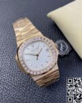 PPF Factory Replica Patek Philippe Nautilus 5711 Rose Gold Watches Diamond Bezel