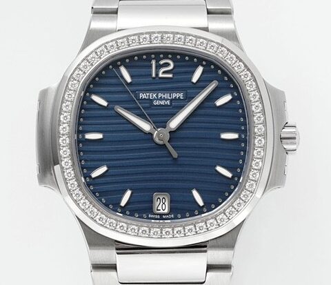 PPF Factory Replica Patek Philippe Nautilus 7118/1200A-001 Blue Dial Diamond Bezel