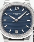 PPF Factory Replica Patek Philippe Nautilus 7118/1200A-001 Blue Dial Diamond Bezel