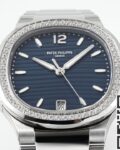 PPF Factory Replica Patek Philippe Nautilus 7118/1200A-001 Blue Dial Diamond Bezel