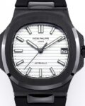 AET Custom Patek Philippe Nautilus Gradient Black Ceramic White Dial