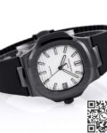 AET Custom Patek Philippe Nautilus Gradient Black Ceramic White Dial