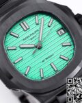 AET Custom Patek Philippe Nautilus Green Dial Black Ceramic Case