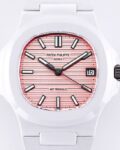 AET Custom Patek Philippe Nautilus Pink Dial White Ceramic