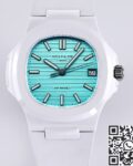 AET Custom Patek Philippe Nautilus Tiffany Blue Dial White Ceramic