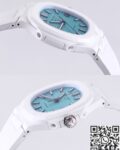 AET Custom Patek Philippe Nautilus Tiffany Blue Dial White Ceramic