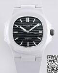 AET Custom Patek Philippe Nautilus Black Dial White Ceramic