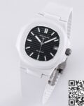 AET Custom Patek Philippe Nautilus Black Dial White Ceramic