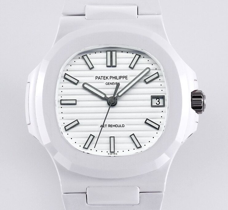 AET Custom Patek Philippe Nautilus White Ceramic