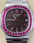 PPF Custom Patek Philippe Nautilus 5711 Red Diamond Gemstone Watch