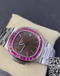 PPF Custom Patek Philippe Nautilus 5711 Red Diamond Gemstone Watch