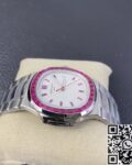 PPF Custom Patek Philippe Nautilus 5711 Red Diamond White Dial Watch