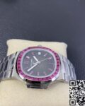 PPF Custom Patek Philippe Nautilus 5711 Red Diamond Black Dial Watch