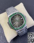 PPF Custom Patek Philippe Nautilus 5711 Emerald Diamond Green Dial Watch