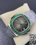 PPF Custom Patek Philippe Nautilus 5711 Emerald Diamond Green Dial Watch