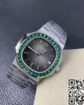 PPF Custom Patek Philippe Nautilus 5711 Emerald Diamond Green Dial Watch