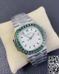 PPF Custom Patek Philippe Nautilus 5711 Emerald Diamond White Dial Watch