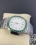 PPF Custom Patek Philippe Nautilus 5711 Emerald Diamond White Dial Watch