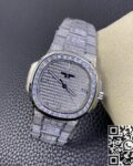 DM Factory Replica Patek Philippe Nautilus 5719/10G-010 Full Diamond Watch