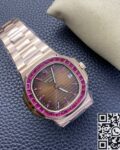 PPF Custom Patek Philippe Nautilus 5711 Red Diamond Rose Gold Watch